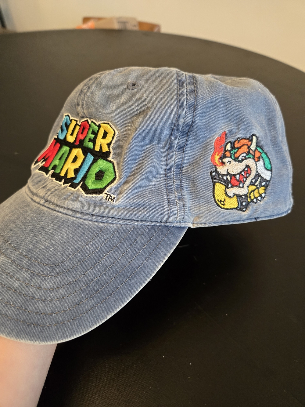 Official Nintendo Super Mario Bros Denim Dad Hat Cap Patch Embroidered - Picture 8 of 10
